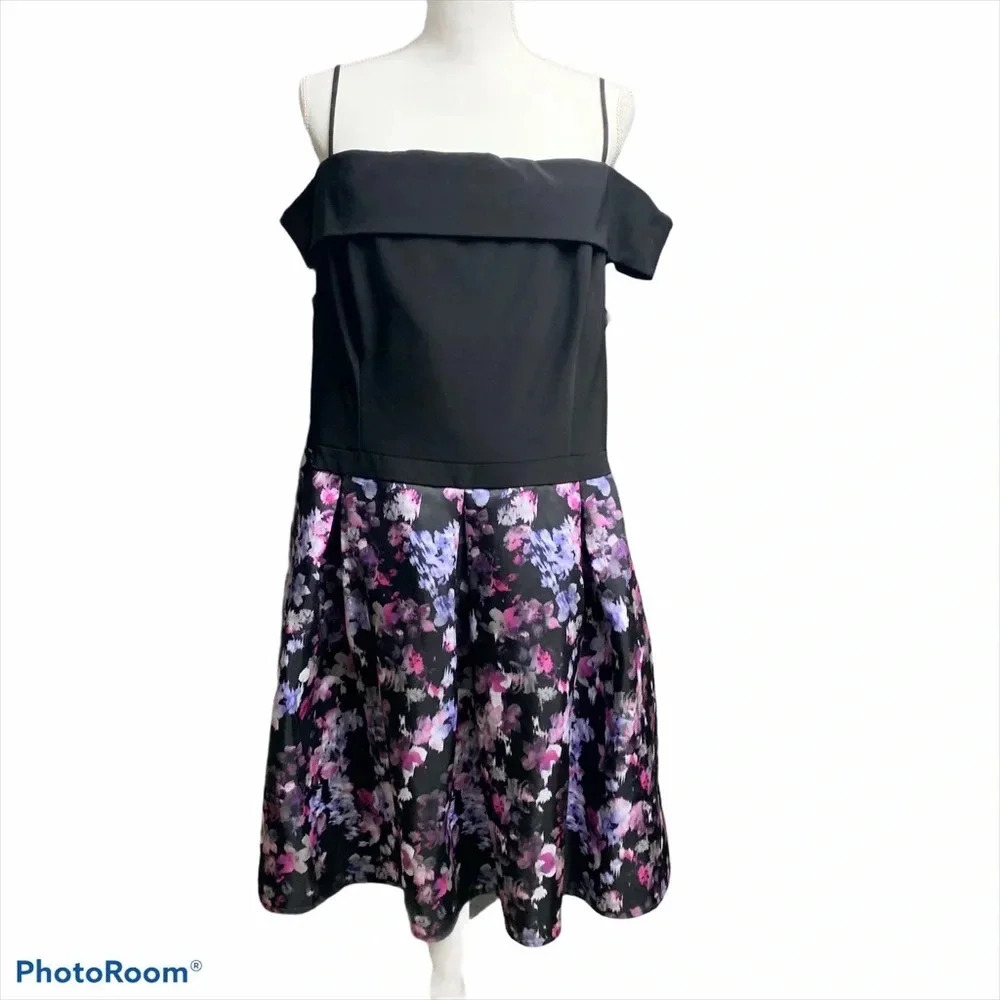 Morgan & Co size 24 formal dress black/purple